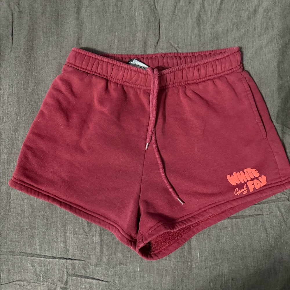White Fox Boutique Maroon Athletic Shorts